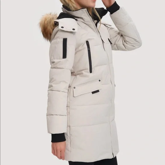 NWOT Noize Addie Long Length Parka Snow in Size XS - Picture 7 of 10